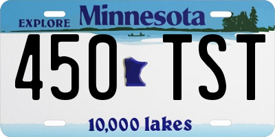 MN license plate 450TST