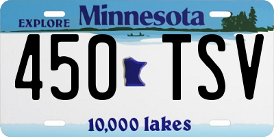 MN license plate 450TSV