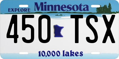 MN license plate 450TSX