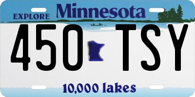 MN license plate 450TSY