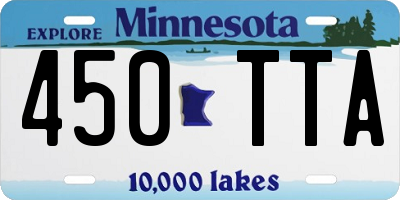 MN license plate 450TTA