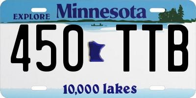 MN license plate 450TTB