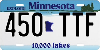 MN license plate 450TTF