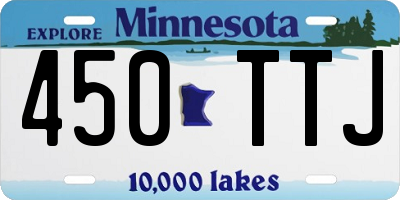 MN license plate 450TTJ
