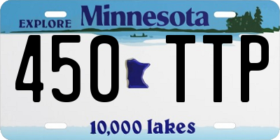 MN license plate 450TTP