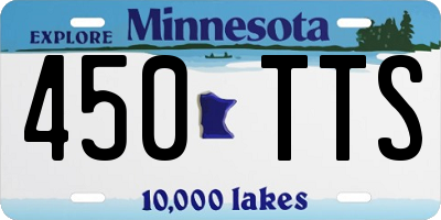 MN license plate 450TTS