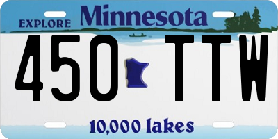 MN license plate 450TTW