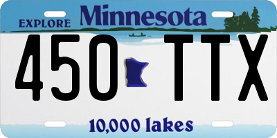 MN license plate 450TTX