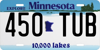 MN license plate 450TUB