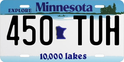 MN license plate 450TUH