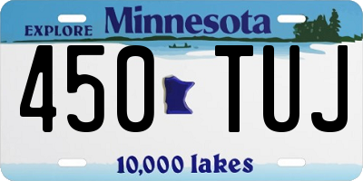 MN license plate 450TUJ