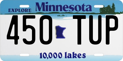 MN license plate 450TUP