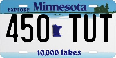 MN license plate 450TUT