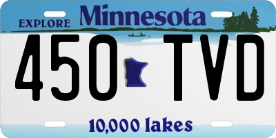MN license plate 450TVD