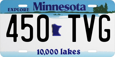 MN license plate 450TVG
