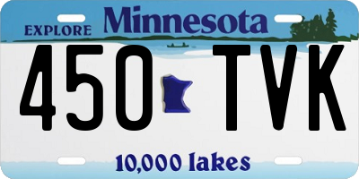 MN license plate 450TVK