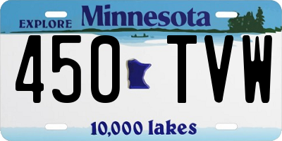 MN license plate 450TVW