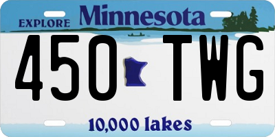 MN license plate 450TWG