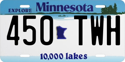 MN license plate 450TWH