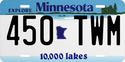 MN license plate 450TWM