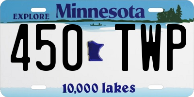 MN license plate 450TWP