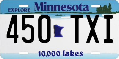 MN license plate 450TXI