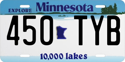 MN license plate 450TYB