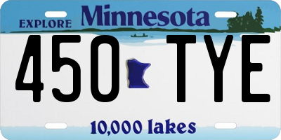MN license plate 450TYE
