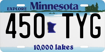 MN license plate 450TYG