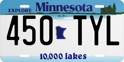 MN license plate 450TYL