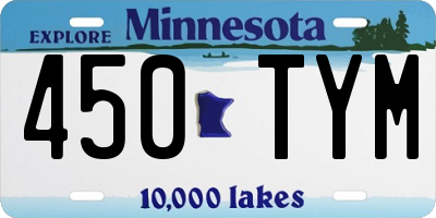 MN license plate 450TYM