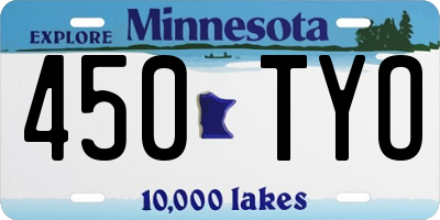 MN license plate 450TYO