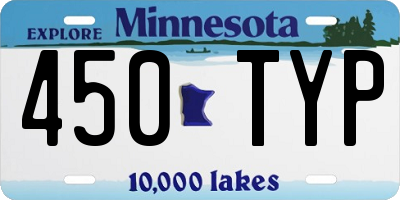 MN license plate 450TYP