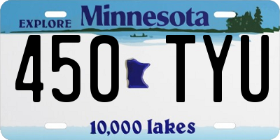 MN license plate 450TYU