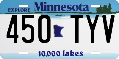 MN license plate 450TYV