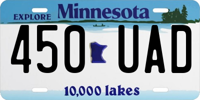 MN license plate 450UAD