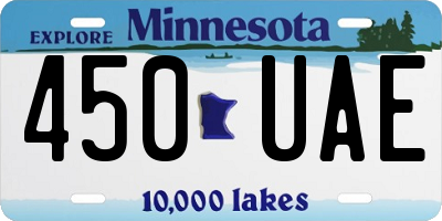 MN license plate 450UAE