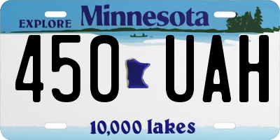 MN license plate 450UAH