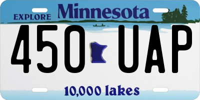 MN license plate 450UAP