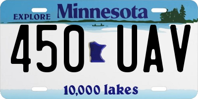 MN license plate 450UAV