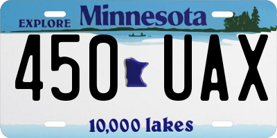 MN license plate 450UAX