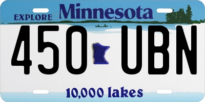 MN license plate 450UBN