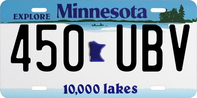 MN license plate 450UBV