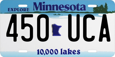 MN license plate 450UCA