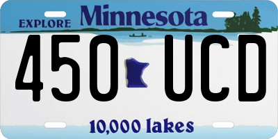 MN license plate 450UCD