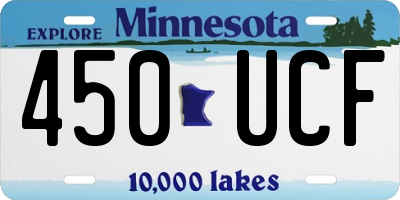 MN license plate 450UCF