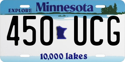 MN license plate 450UCG