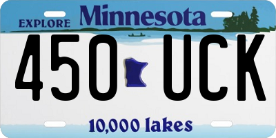 MN license plate 450UCK