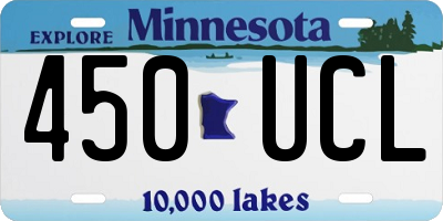 MN license plate 450UCL