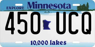 MN license plate 450UCQ